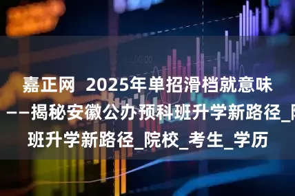 嘉正网  2025年单招滑档就意味着没学上了吗？——揭秘安徽公办预科班升学新路径_院校_考生_学历